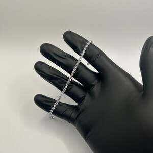 Moissanite Iced Out Tennis Bracelet Silver 3mm 6.5” New VVS1 Fast Shipping Girl
